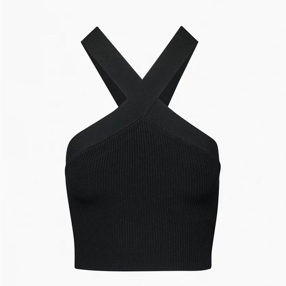 Aritizia Babaton Sculpt Knit Criss Cross Cropped Tank